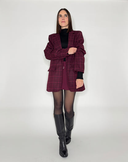 Giacca scozzese Borgogna