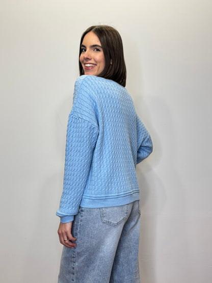 Pull "Primavera" Celeste