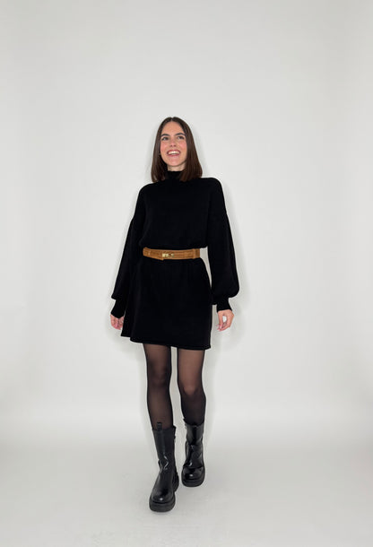 Abito calda viscosa collo alto