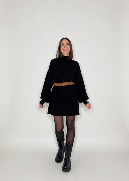Abito calda viscosa collo alto