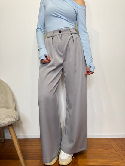Pantalone "Flora" Grigio Perla
