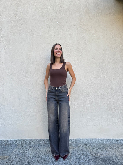 Jeans Wideleg Sabbiato Mon Amour