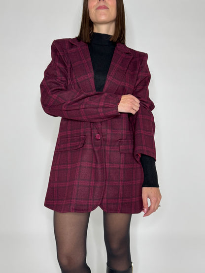 Giacca scozzese Borgogna