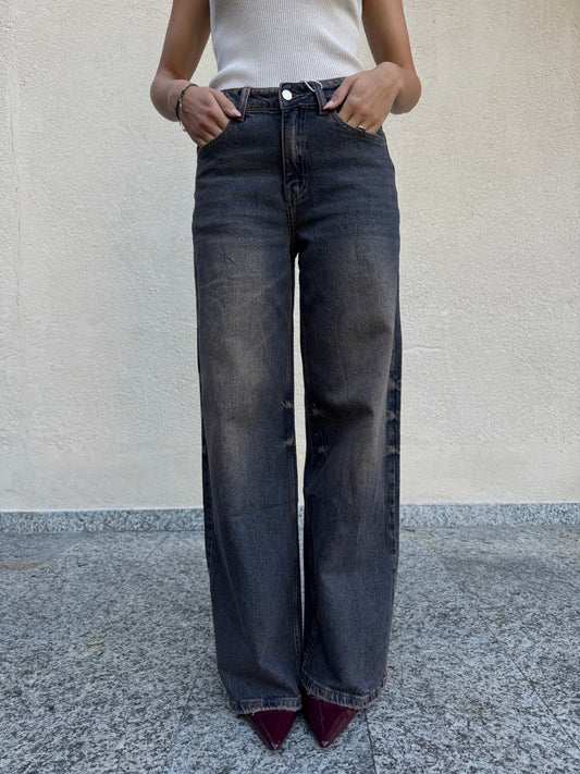 Jeans Wideleg Sabbiato Mon Amour
