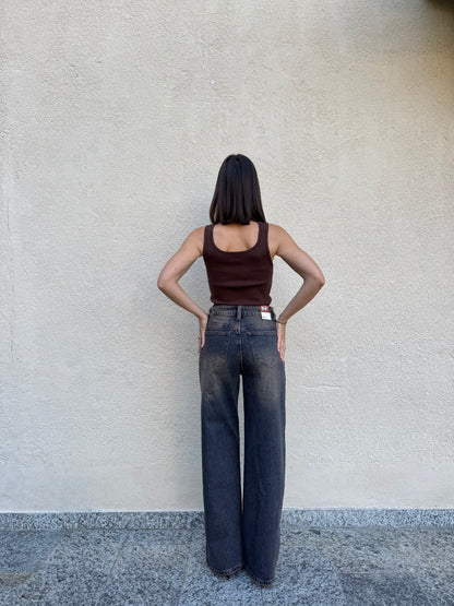 Jeans Wideleg Sabbiato Mon Amour