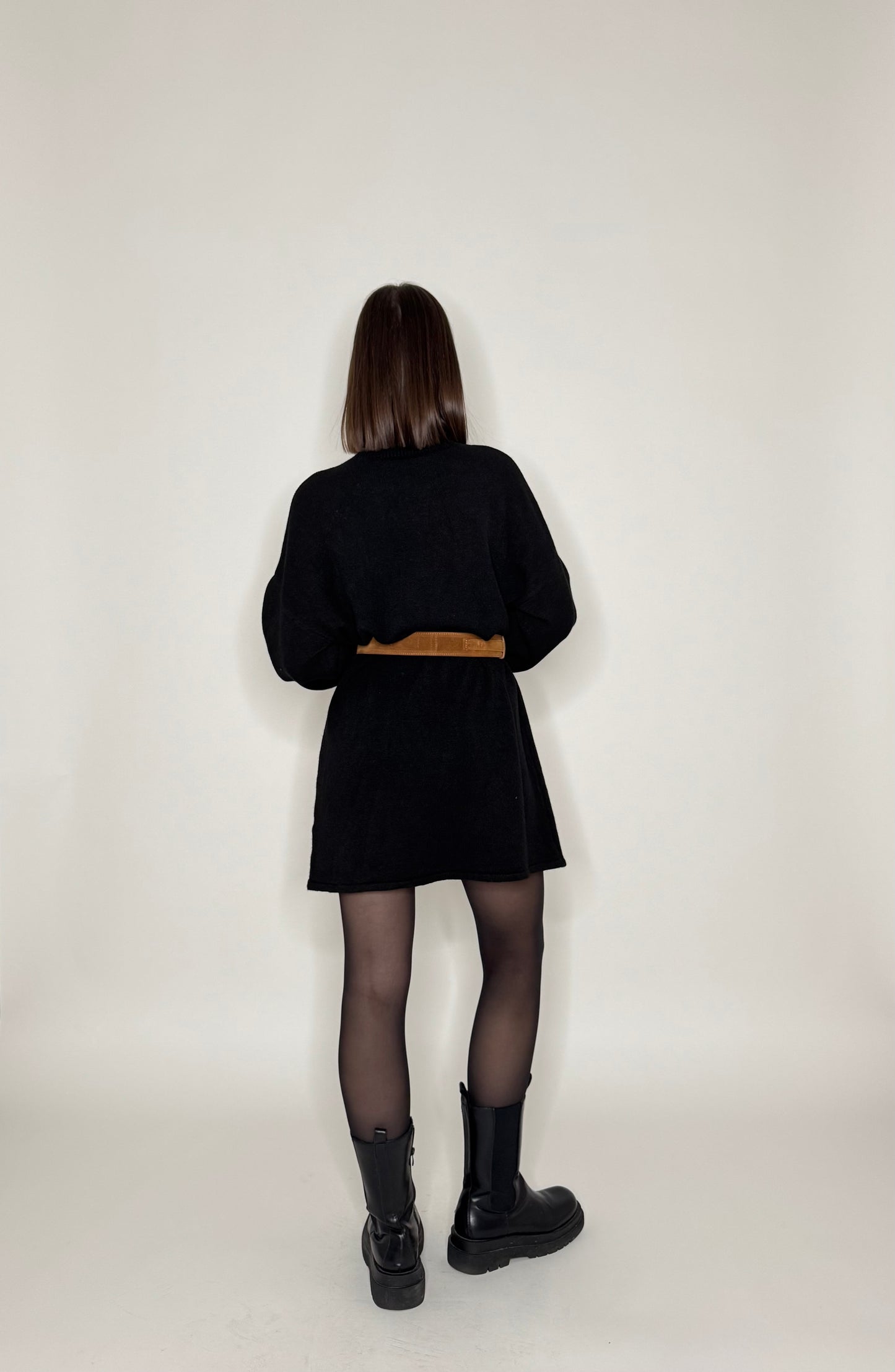 Abito calda viscosa collo alto