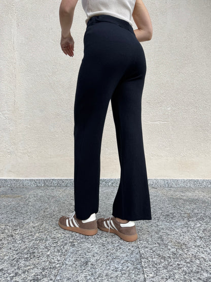 Completo in maglia mezzo collo Nero