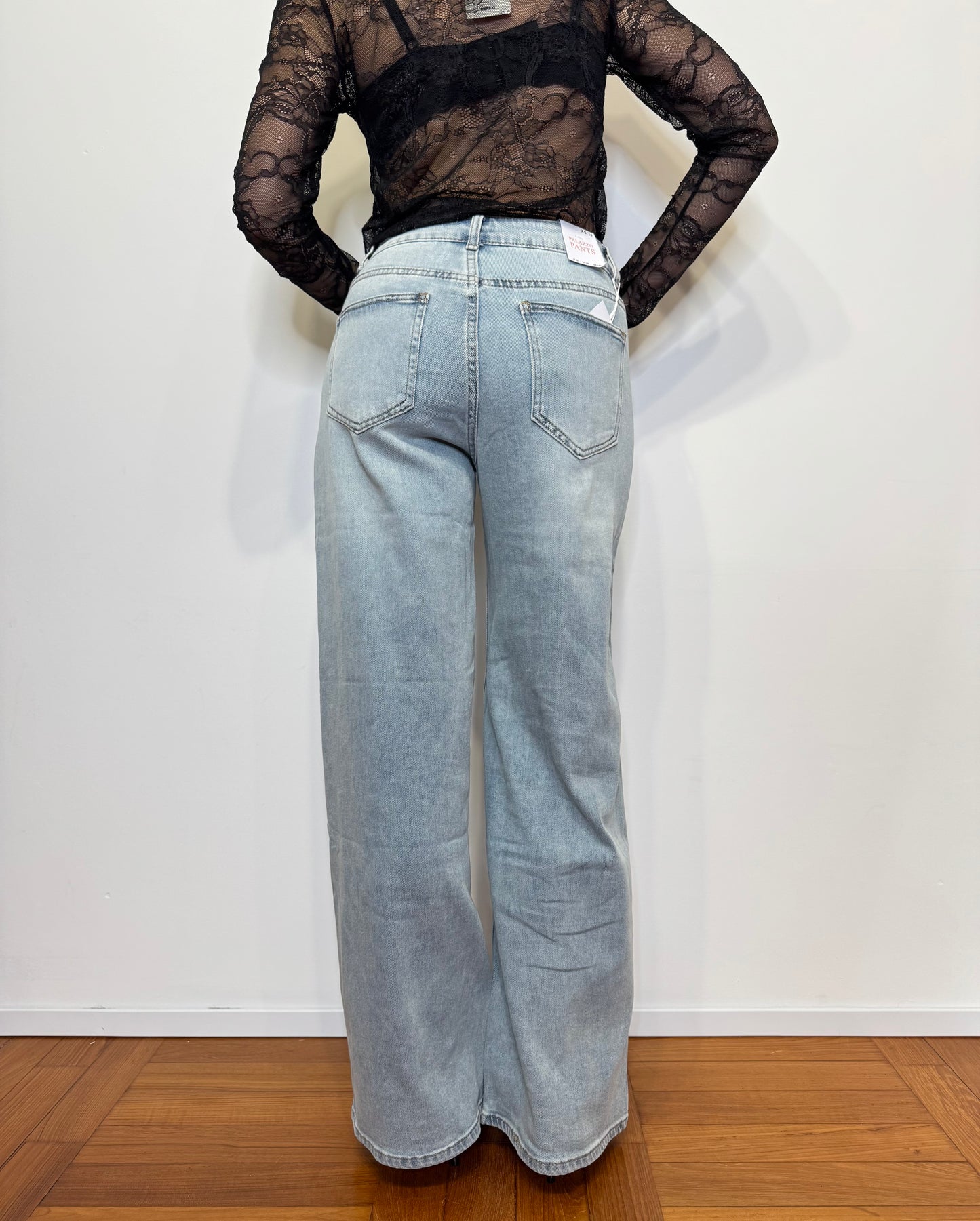 Jeans Strass Wide Leg