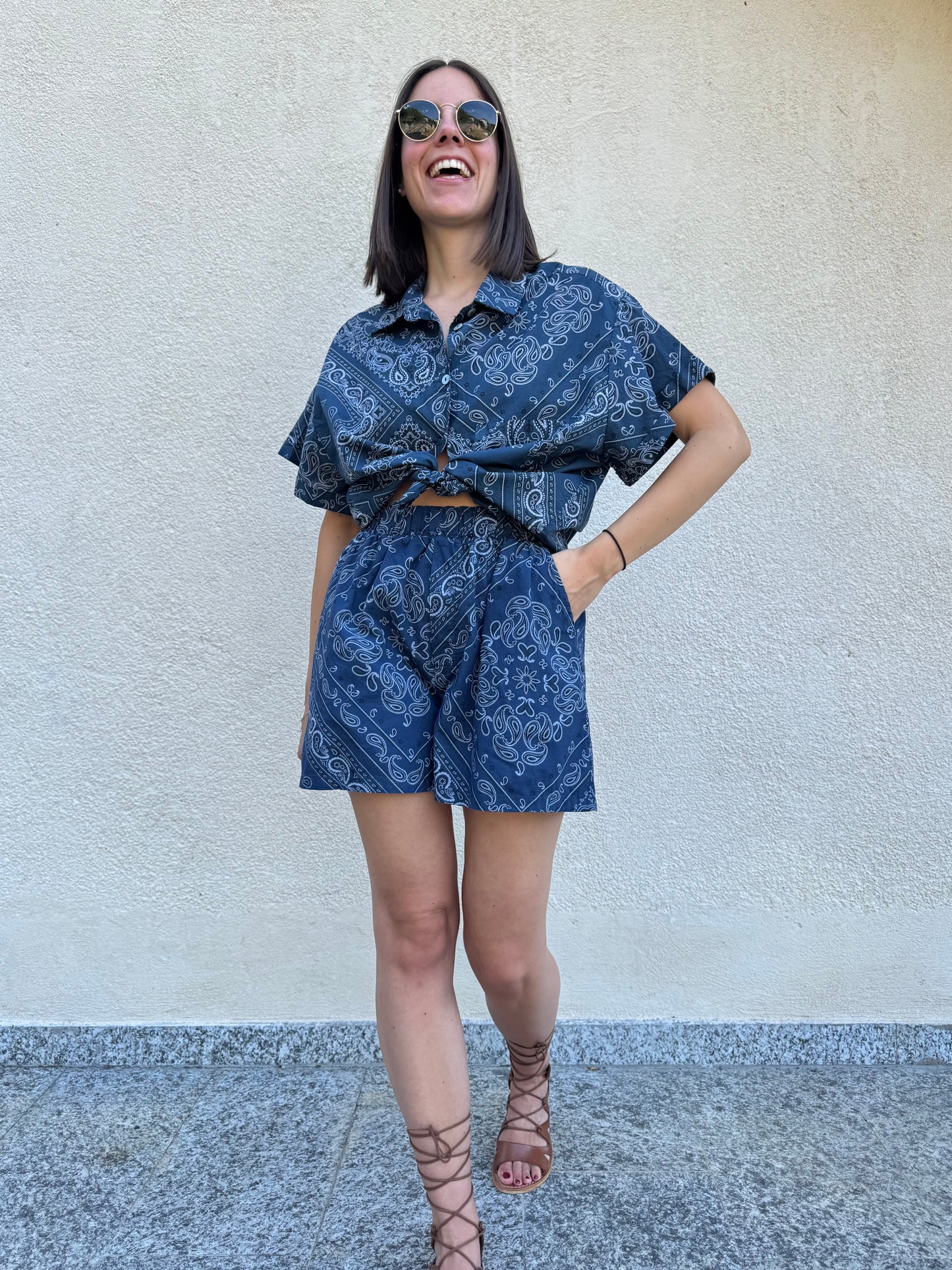 Camicia Bandana Blu