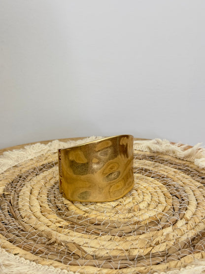 Bracciale maxi satinato oro. Acciaio Inox. Nichel Free