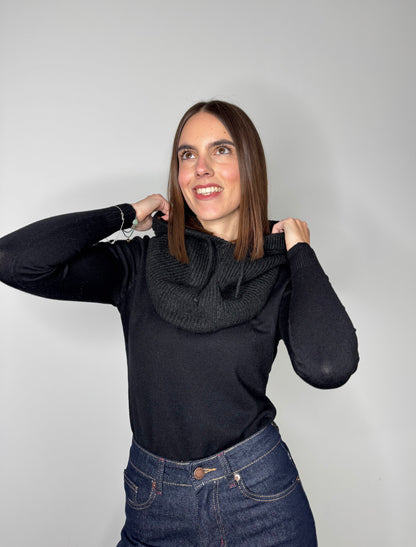 Balaclava in calda viscosa nero