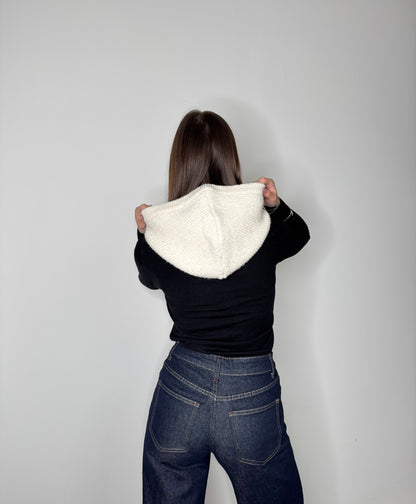 Balaclava in calda viscosa panna