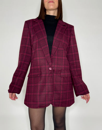 Giacca scozzese Borgogna