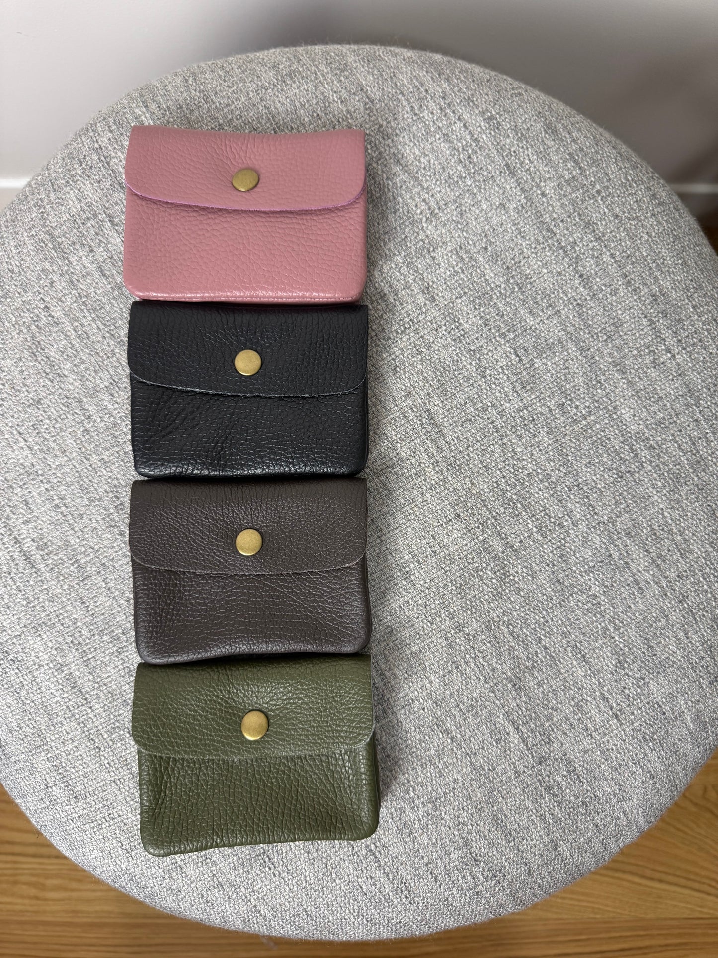 Portamonete in vera pelle martellata made in italy