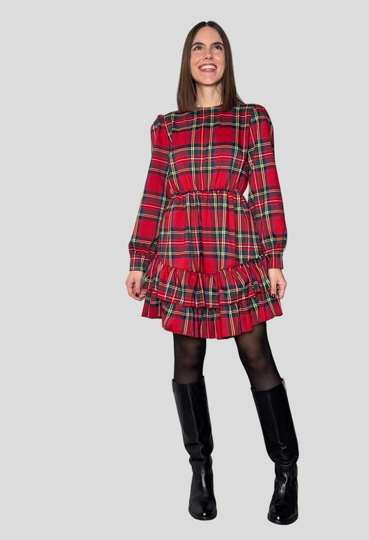 Abito Tartan Rosso