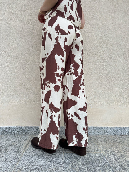 Pantalone cow print