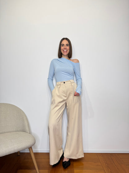 Pantalone "Flora" Beige