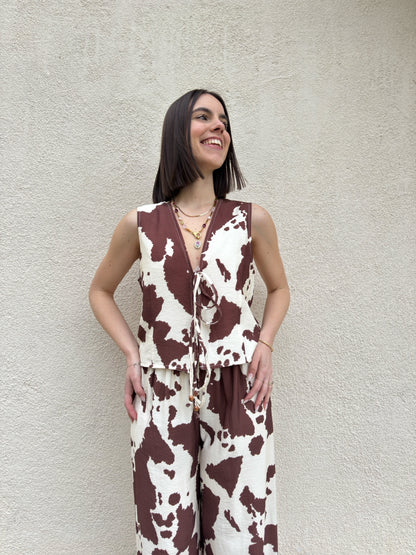 Gilet cow print