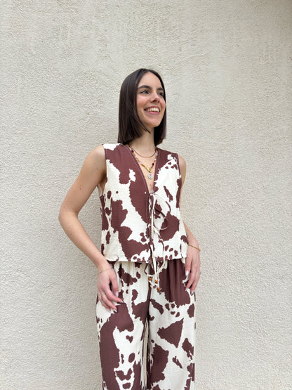 Gilet cow print
