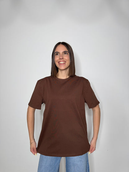 T-shirt Basic Cotton Cioccolato